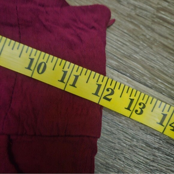 Free People Larissa Pant Cropped Wide Leg in Raspberry Red Pink - Picture 7 of 9